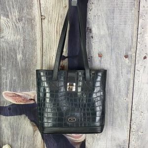 Vintage Black Croc Dooney & Bourke Handbag